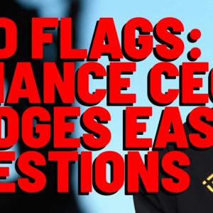 RED FLAGS: Binance CEO DODGING Easy Questions On NATIONAL TELEVISION