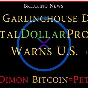 Ripple/XRP- Jamie Dimon-BTC=Pet Rock,Digital Dollar Project Warns U.S.,Brad Garlinghouse Davos,USDC