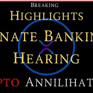 Ripple/XRP- Highlights/Senate Banking Hearing + SEC = Crypto Annihilation