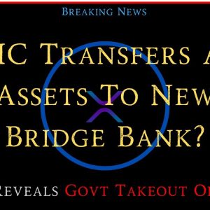 Ripple/XRP-FDIC Transfers All Assets To New Bridge Bank?,Insider Reveals Govt Takeout Crypto,JPM/GS