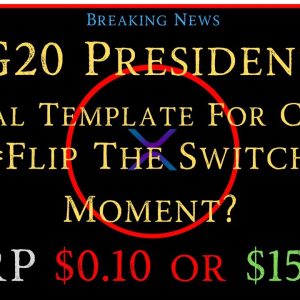 Ripple/XRP-G20 President-Global Template For Crypto regs=Flip The Switch?,XRP Price $0.10 or $15?