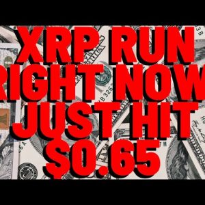 XRP PRICE RUN, JUST HIT $0.65!